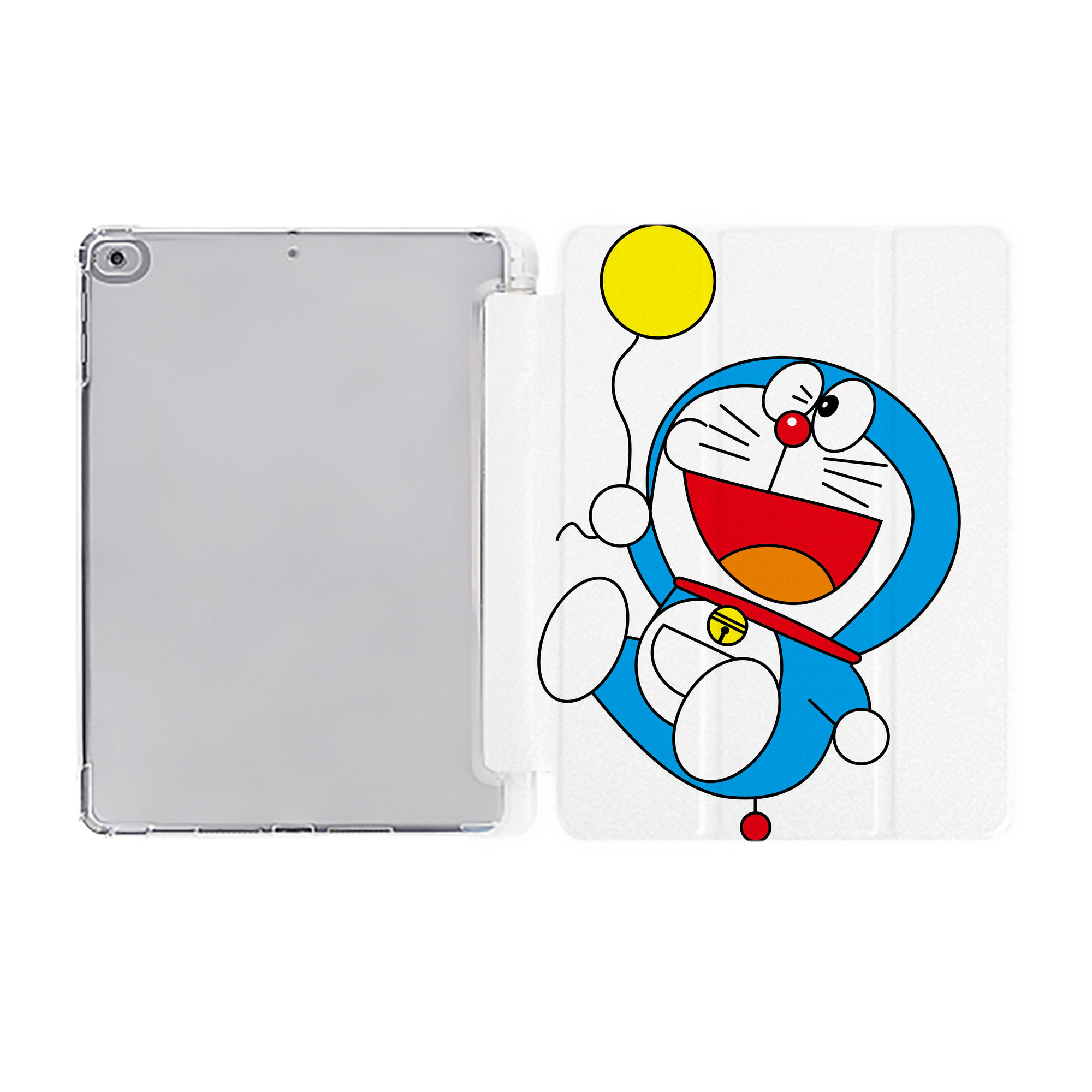 （画像用） ドラえもん Doraemon IPad ケース ペン収納付き 三つ折りスタンド PUレザー×シリコン 対応機種9.5/10.5/10.9インチ